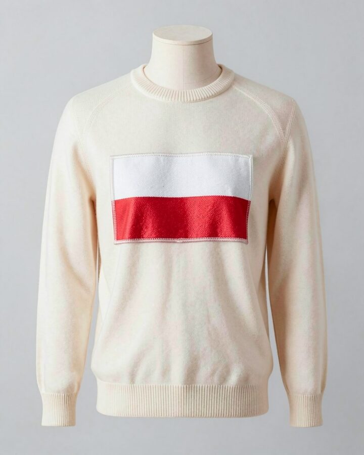 Sweter, duża flaga