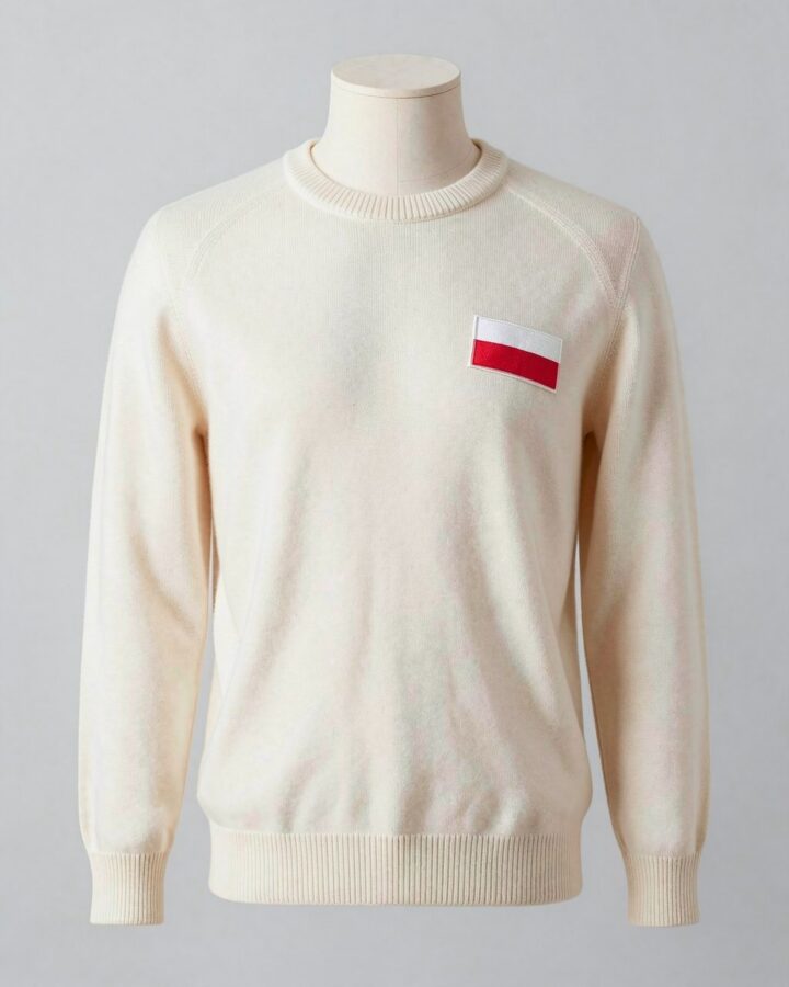 Sweter, mała flaga